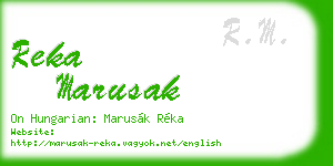 reka marusak business card
